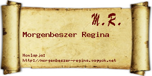 Morgenbeszer Regina névjegykártya